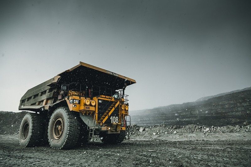 Camion minier sur un site d'exploitation en RDC